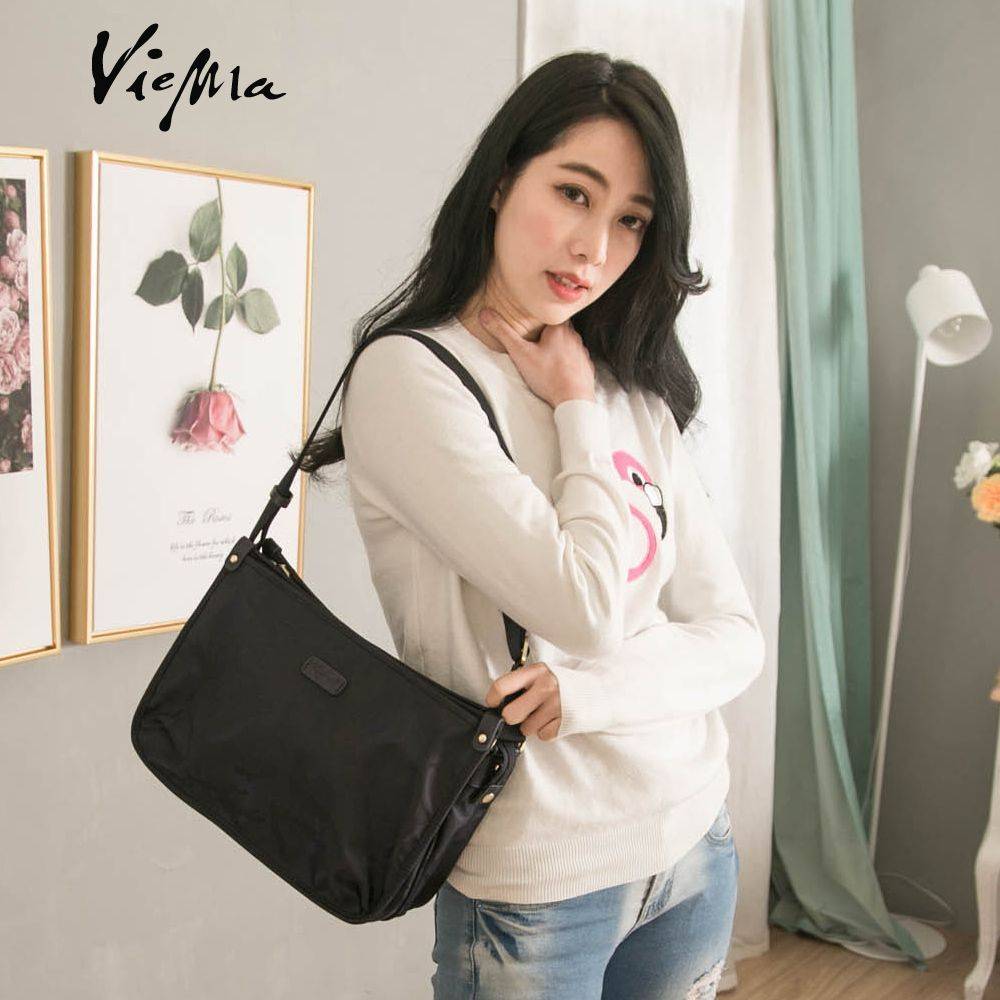 【熱銷補貨】日系質感簡約斜背包-時尚黑/質感深藍(2862L/2331)