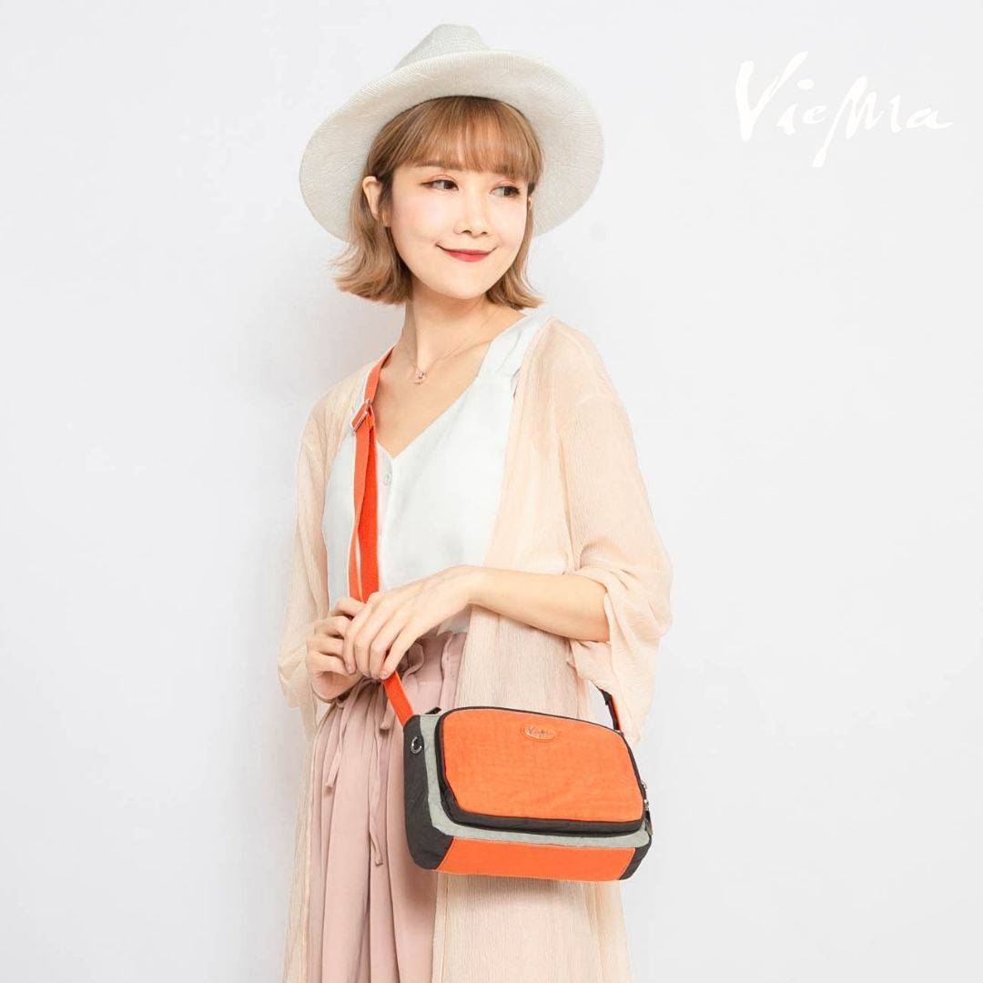 [最後1個] 日本收納美學出門皮夾包-橘(6823)