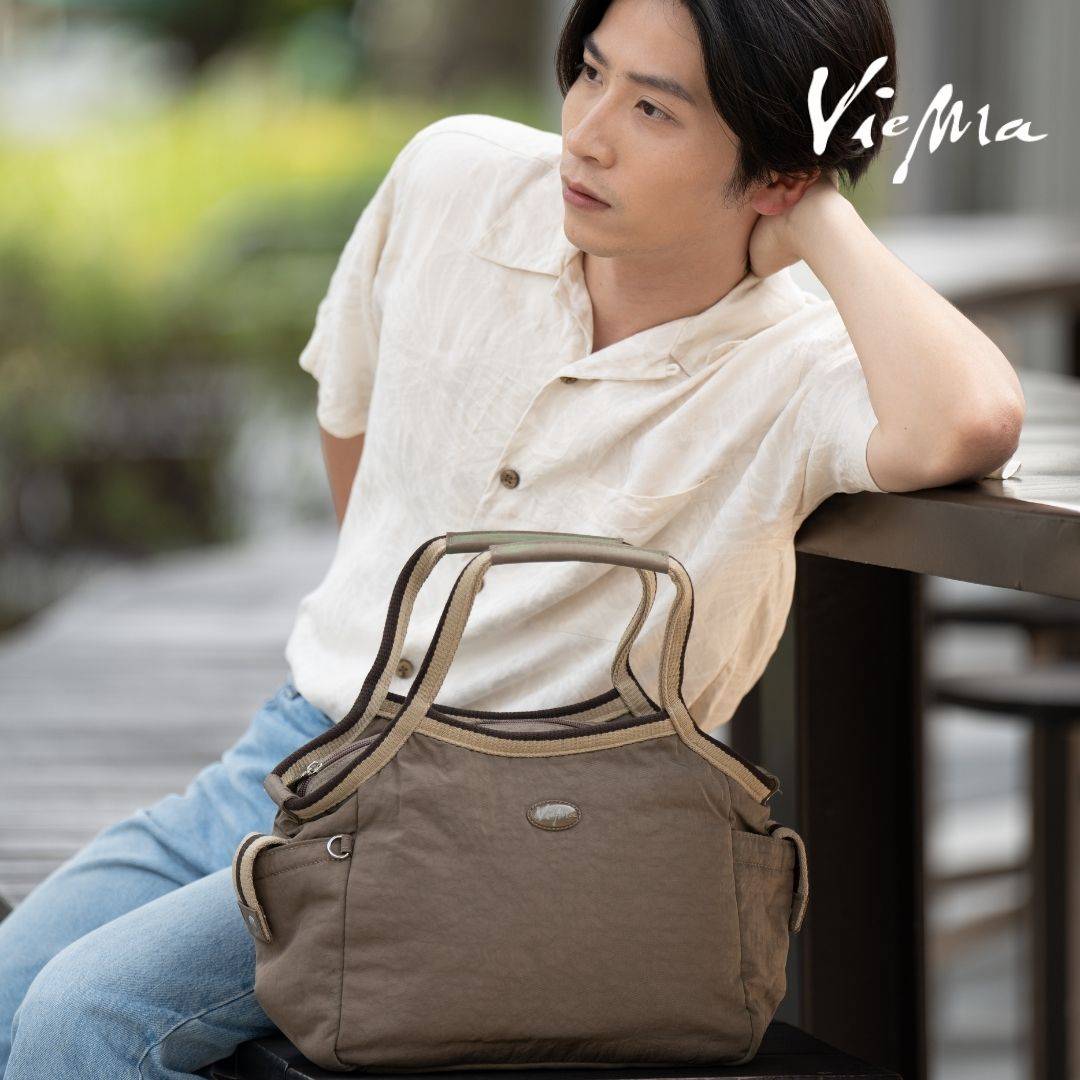 英式學院風大容量男士托特包-栗子咖啡(1524)