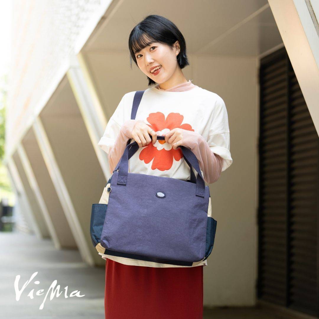 每日大方托特包公事/電腦/媽媽包-藍梅紫(7213)