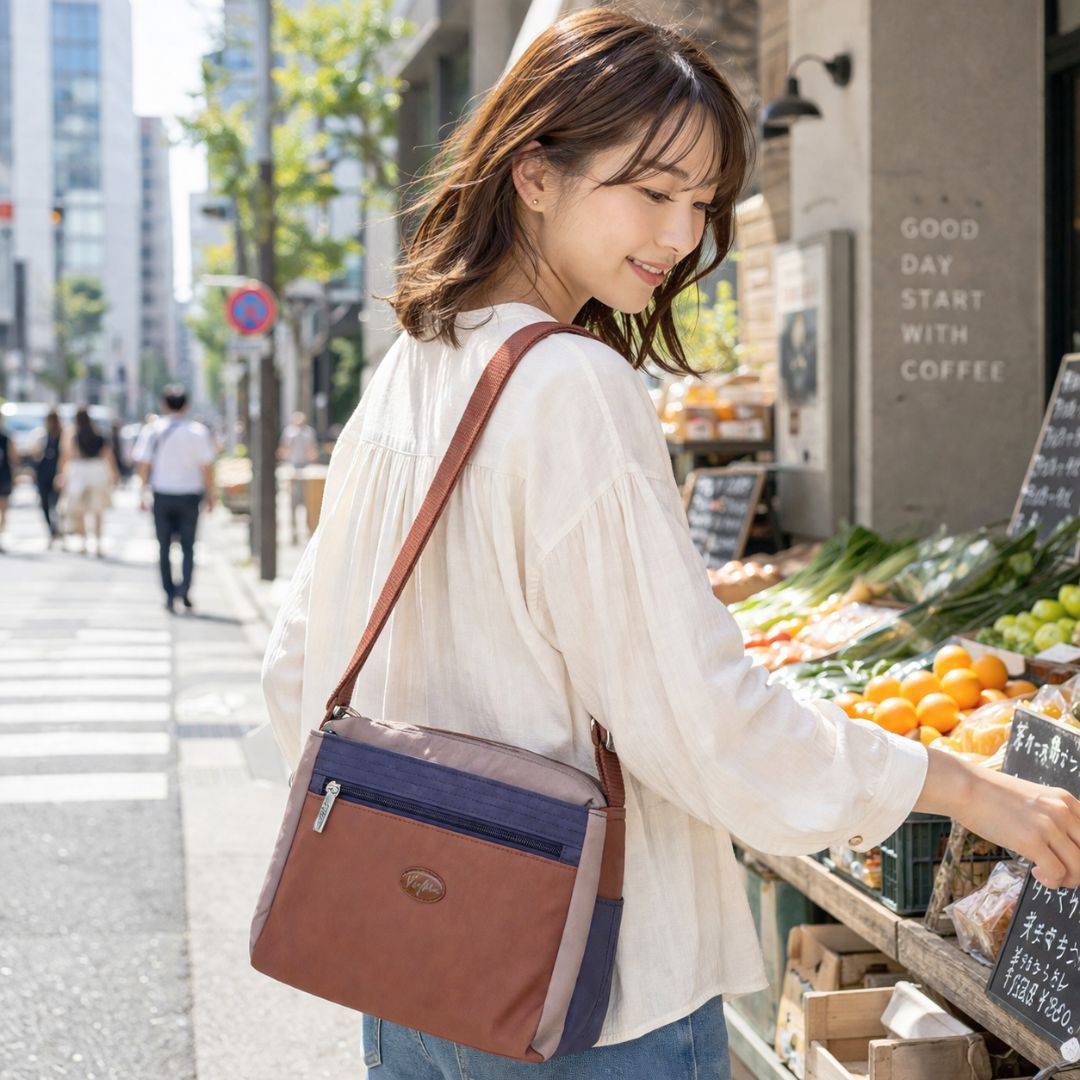 【新色上架】日本國民包郵差包-栗子咖啡 7155