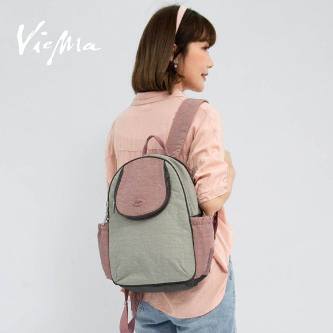 奈良水玉可加大後背包11L-豆沙1153