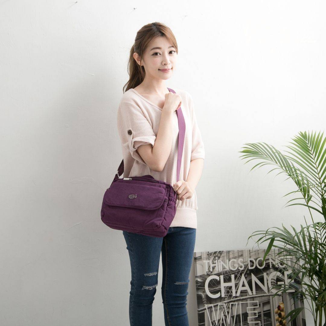 自然風尚進階版千層郵差包(2350)-藍莓