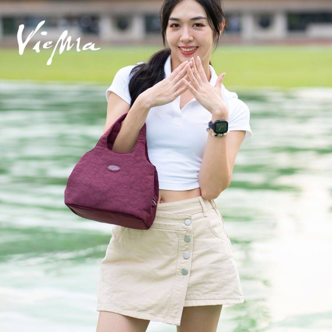 日系迷你手提托特包-酒紅(9855)