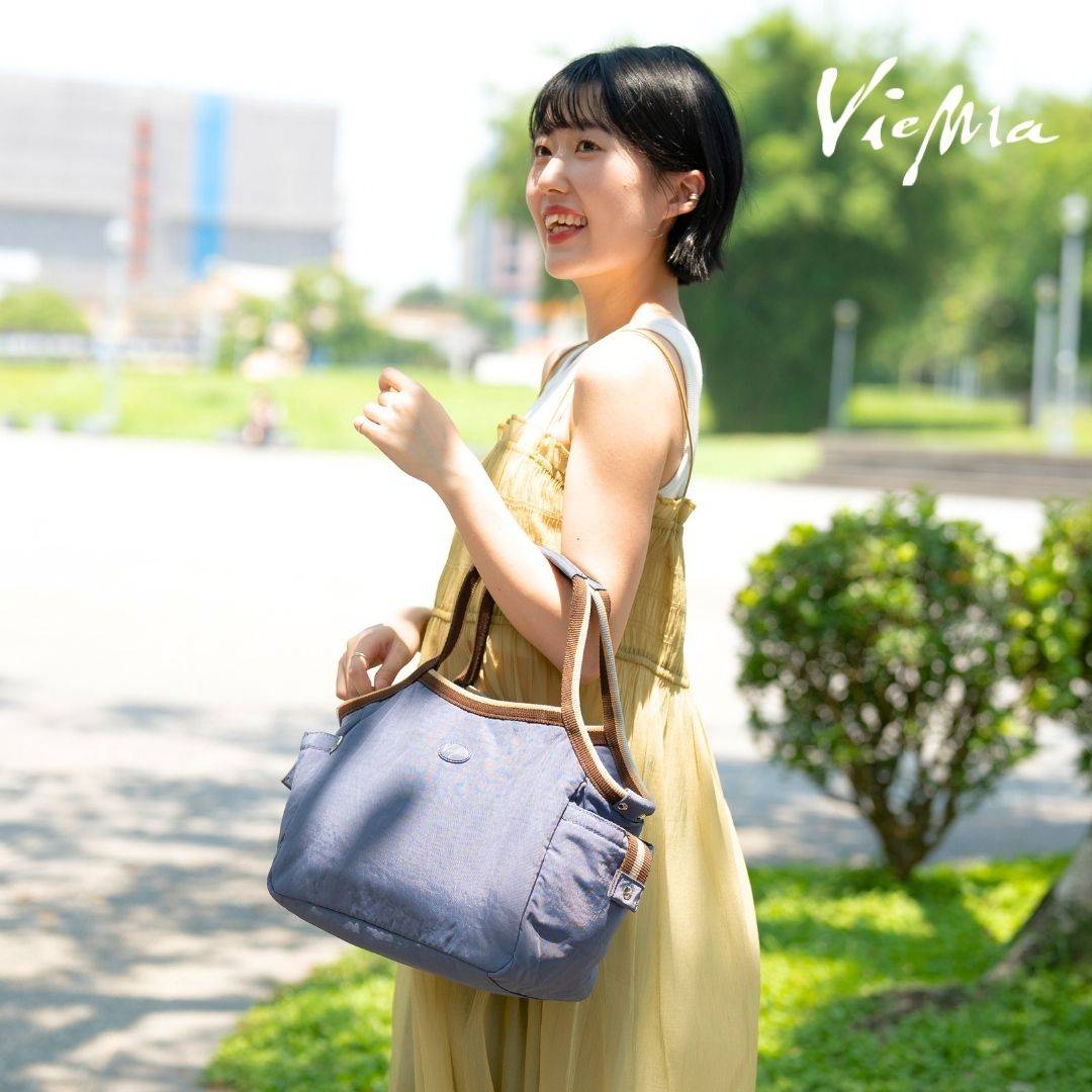 英式學院風大容量媽媽包托特包-薰衣紫(1524)