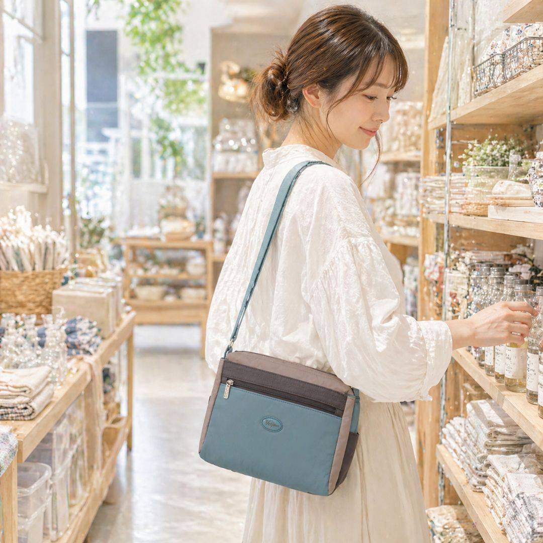 【新色上架】日本國民包郵差包-英國灰藍 7155