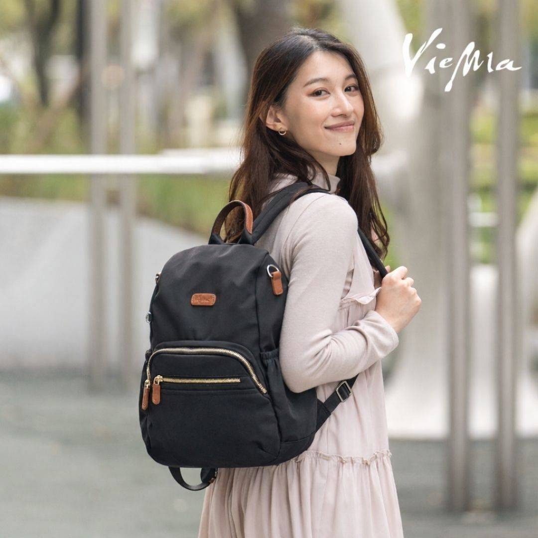 【熱銷補貨】獨家後開式防盜兩用後背包-黑|-Vienna日系輕時尚斜背包推薦-商品介紹