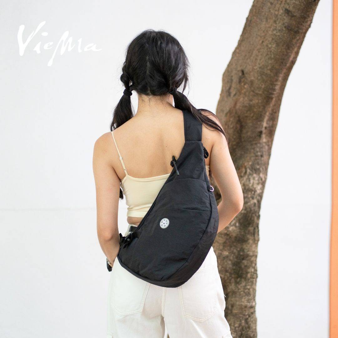 東京職人單車半月胸包-大-東京黑7316L