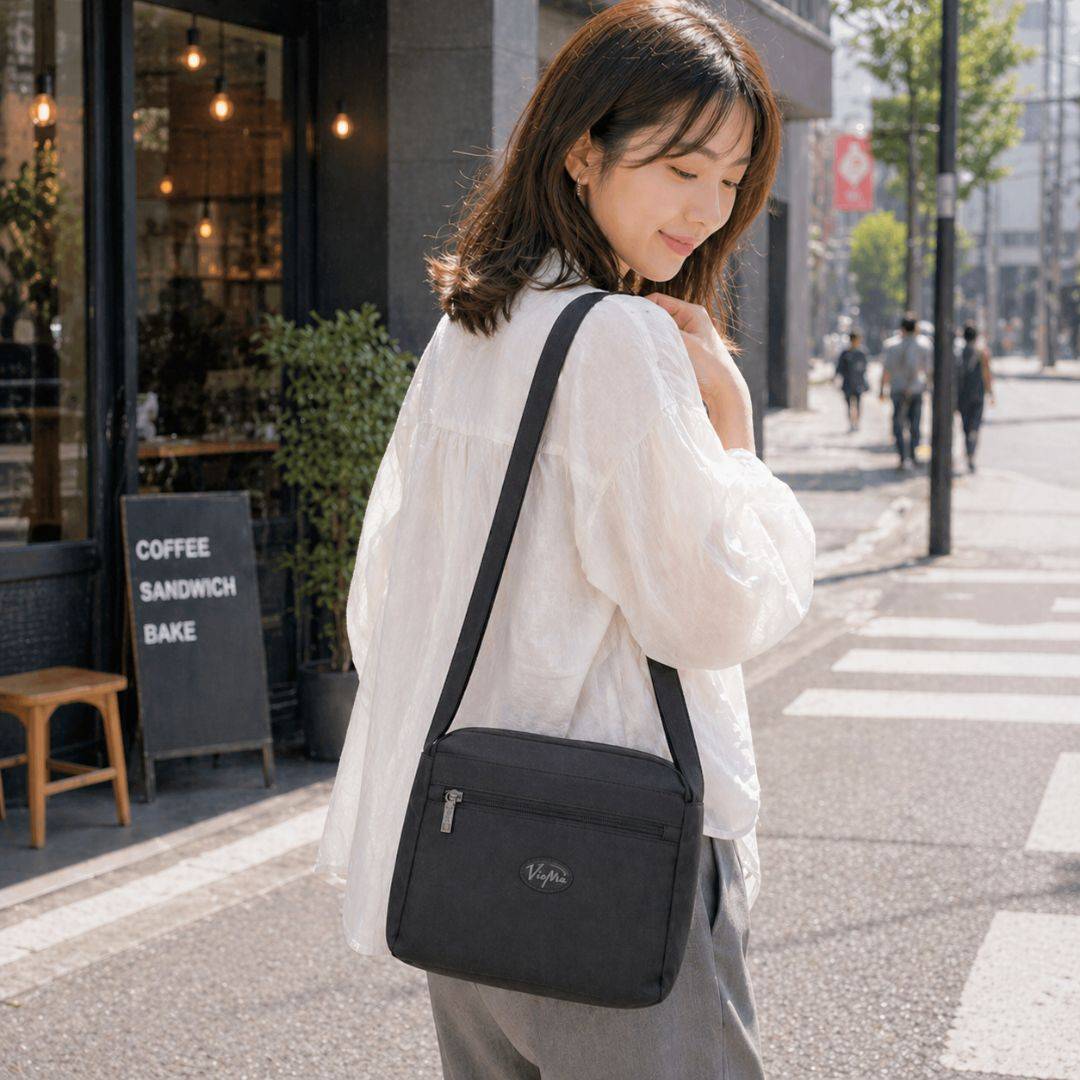 【新色上架】日本國民包郵差包-經典黑 7155