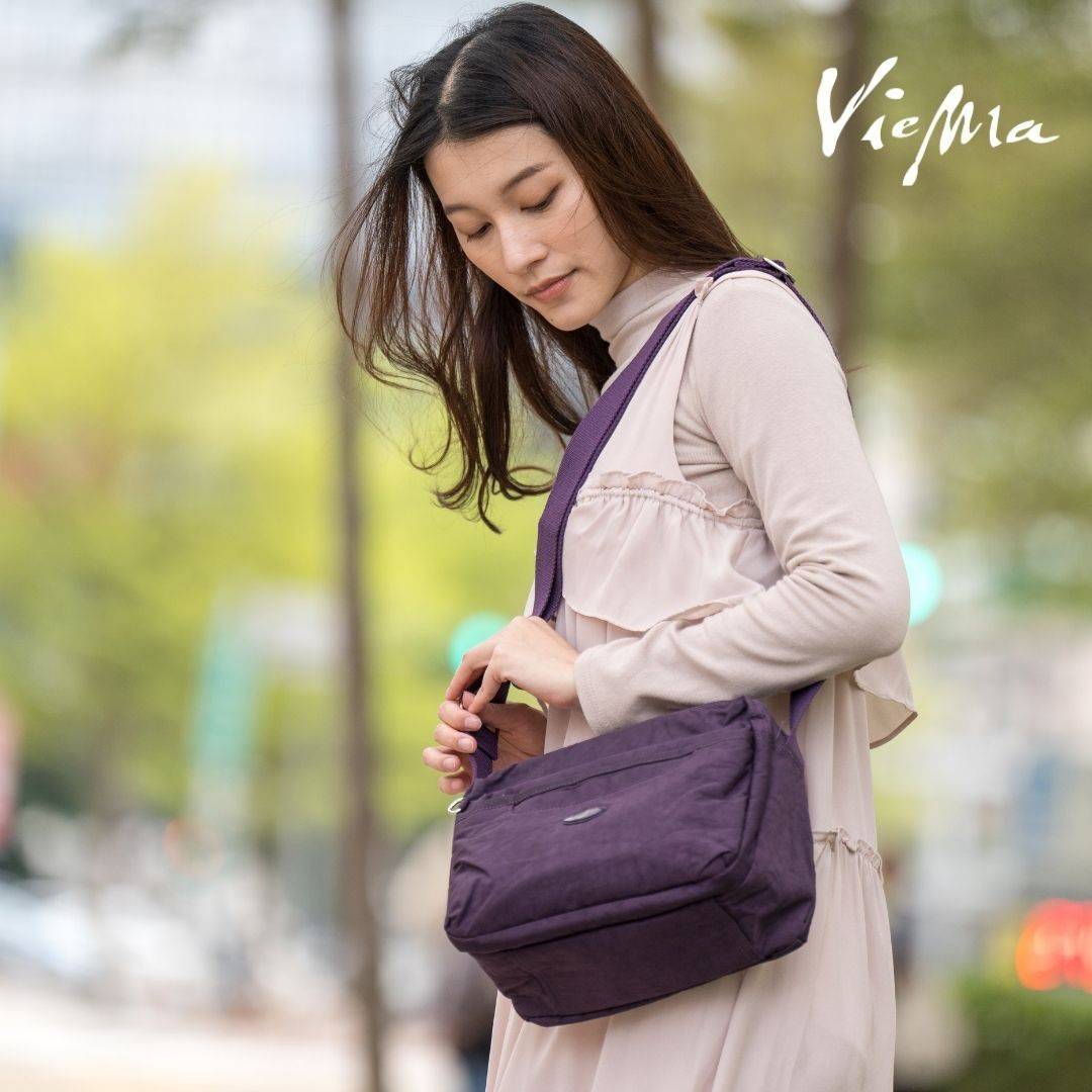 日系千層郵差包-藍莓單色5045)