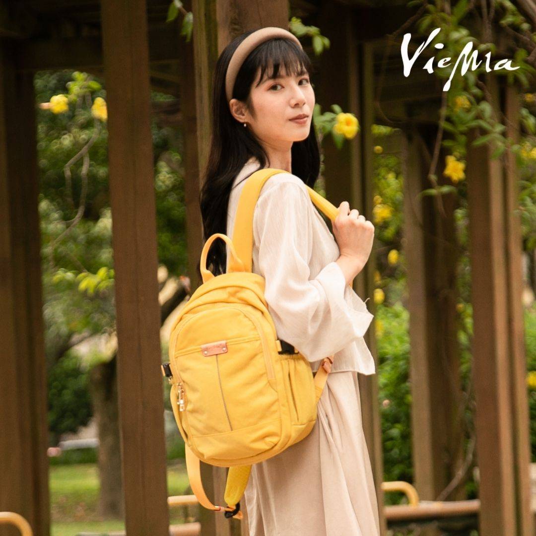 日系美式運動風護背後背包-黃色(2788)