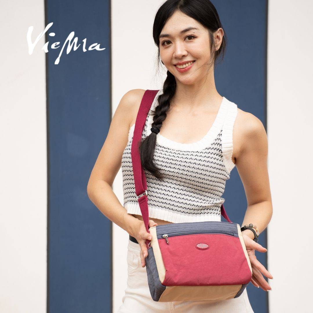 【新色】日系休閒郵差長方包-桃粉 (7155)