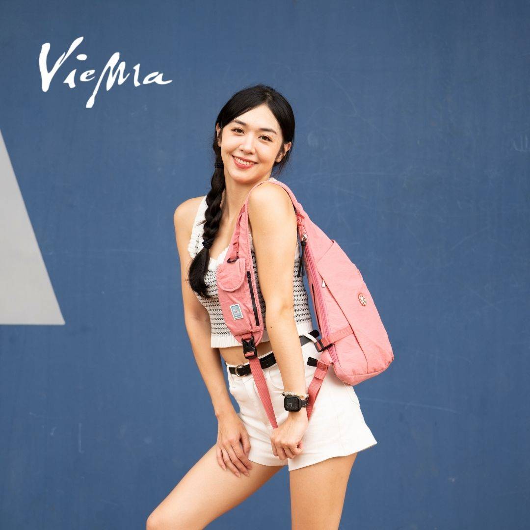 東京職人單車半月包胸背包- 白桃櫻粉(7316)