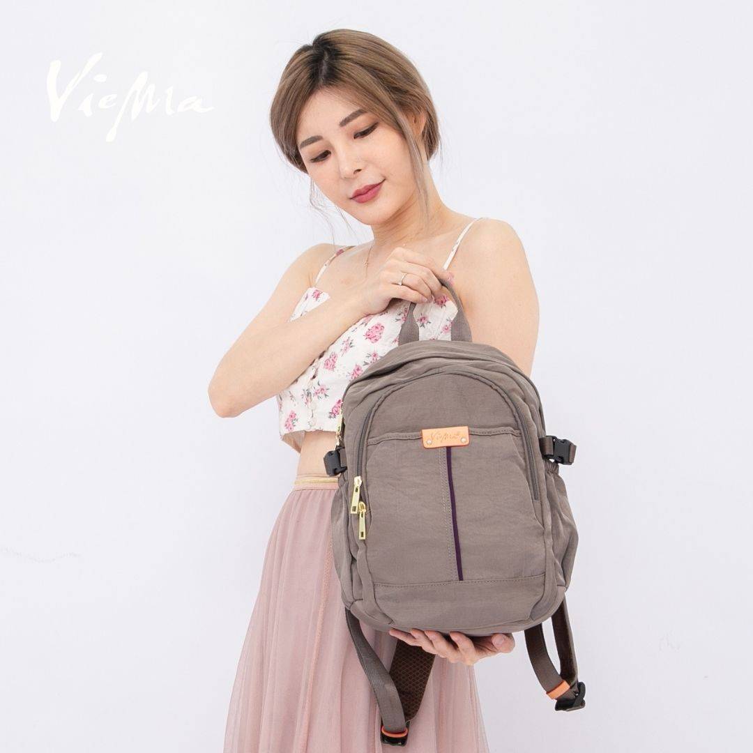 日系美式運動風護背後背包-暖灰色(2788)
