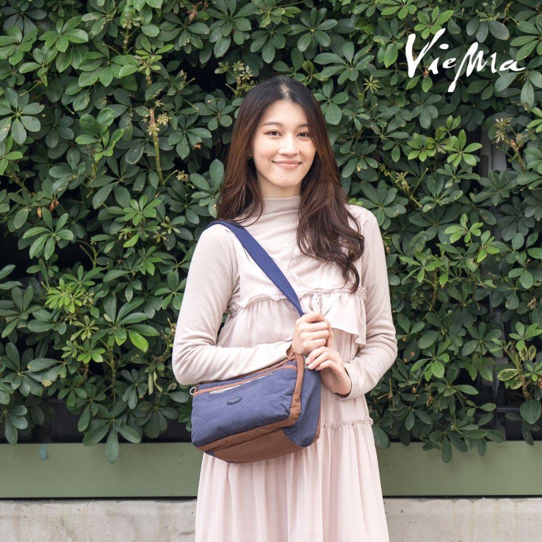 日系千層郵差包-薰衣紫配咖啡(5045)