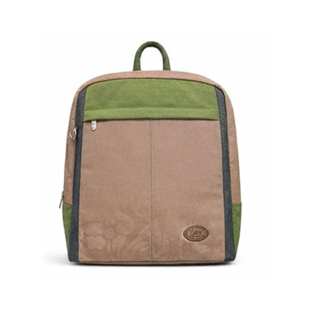日系獨創隱形後背包10L-栗子咖配綠 (1613A)