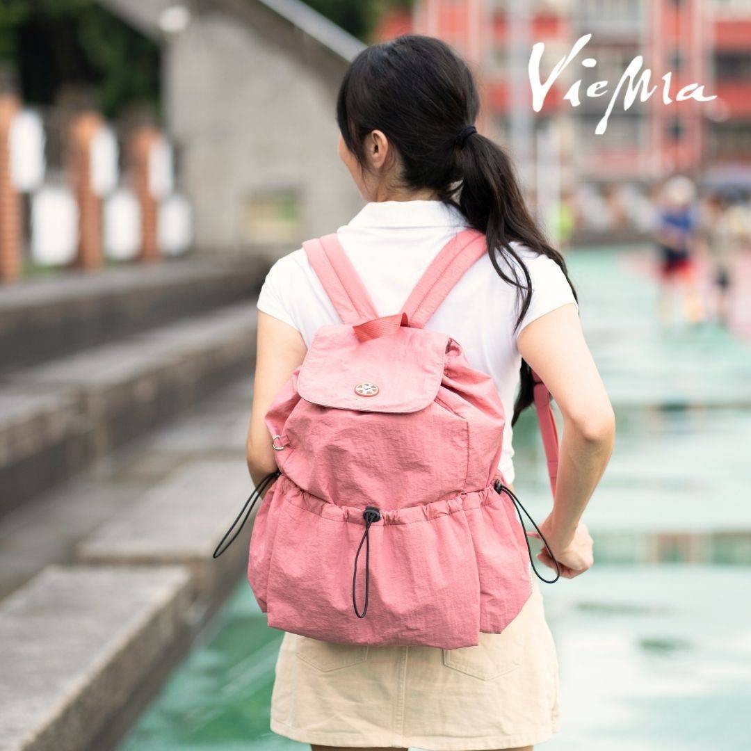 東京旅人束口後背包-白桃櫻粉(7315)