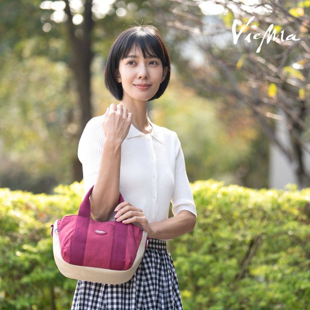 日系小泡芙迷你托特包-桃粉 (9856)