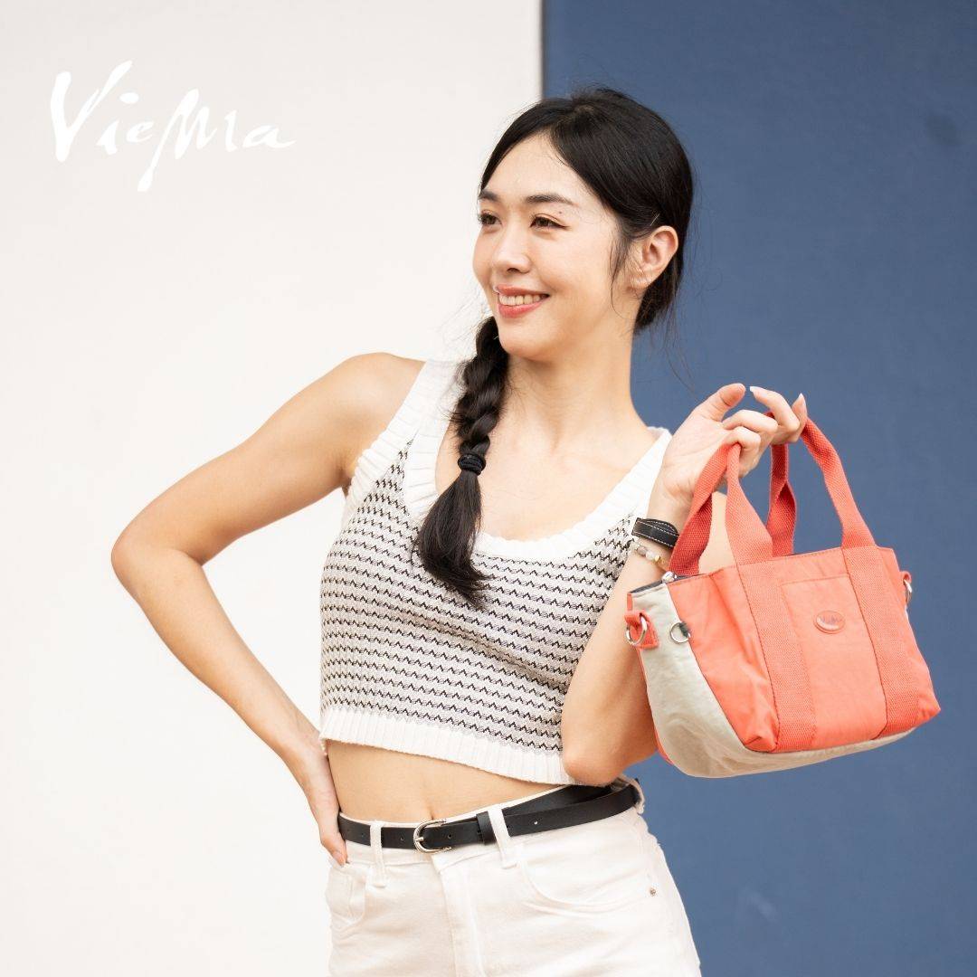 日系小泡芙迷你托特包-桃粉 (9856)