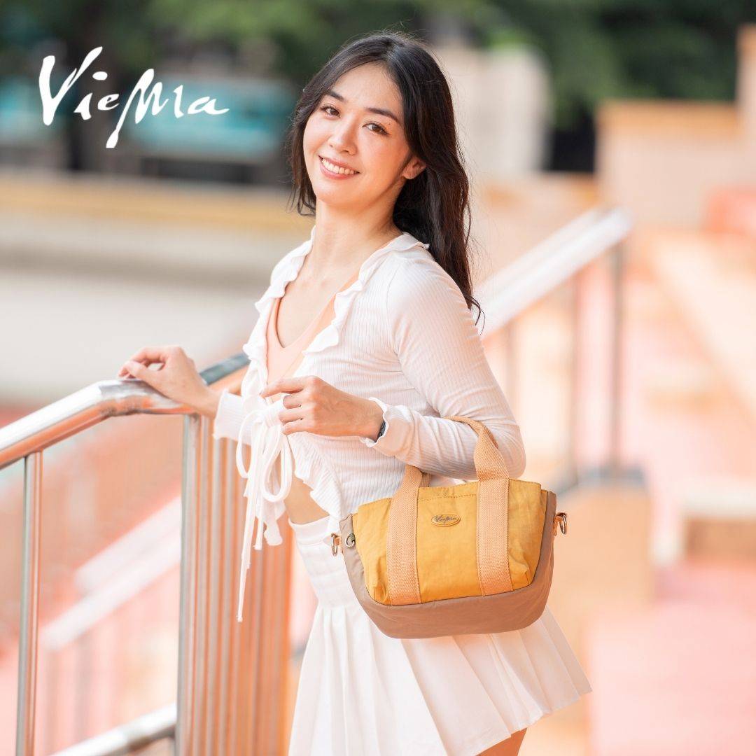 日系小泡芙迷你托特包-大地黃 (9856)