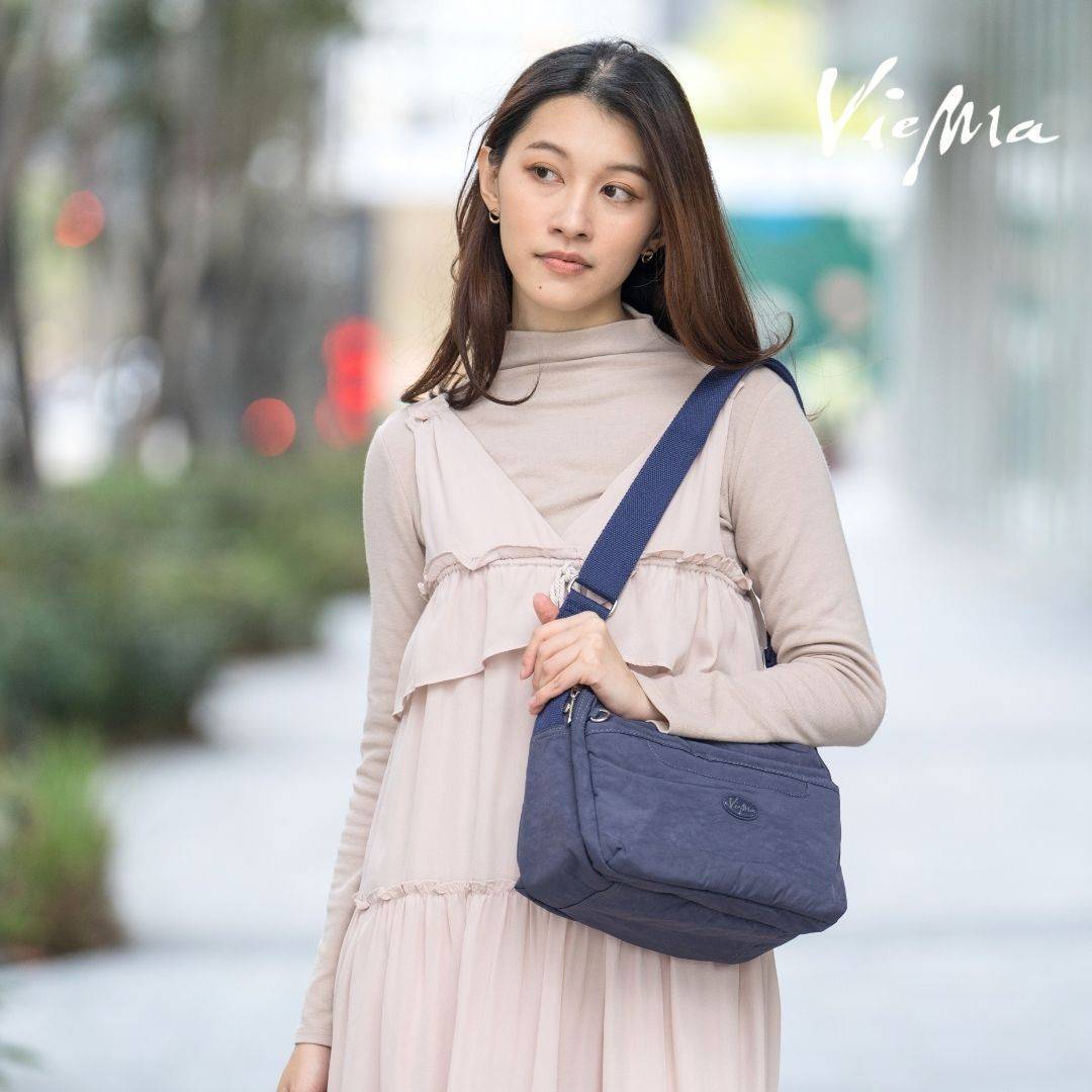 日系千層郵差包-茄紫單色(5045)