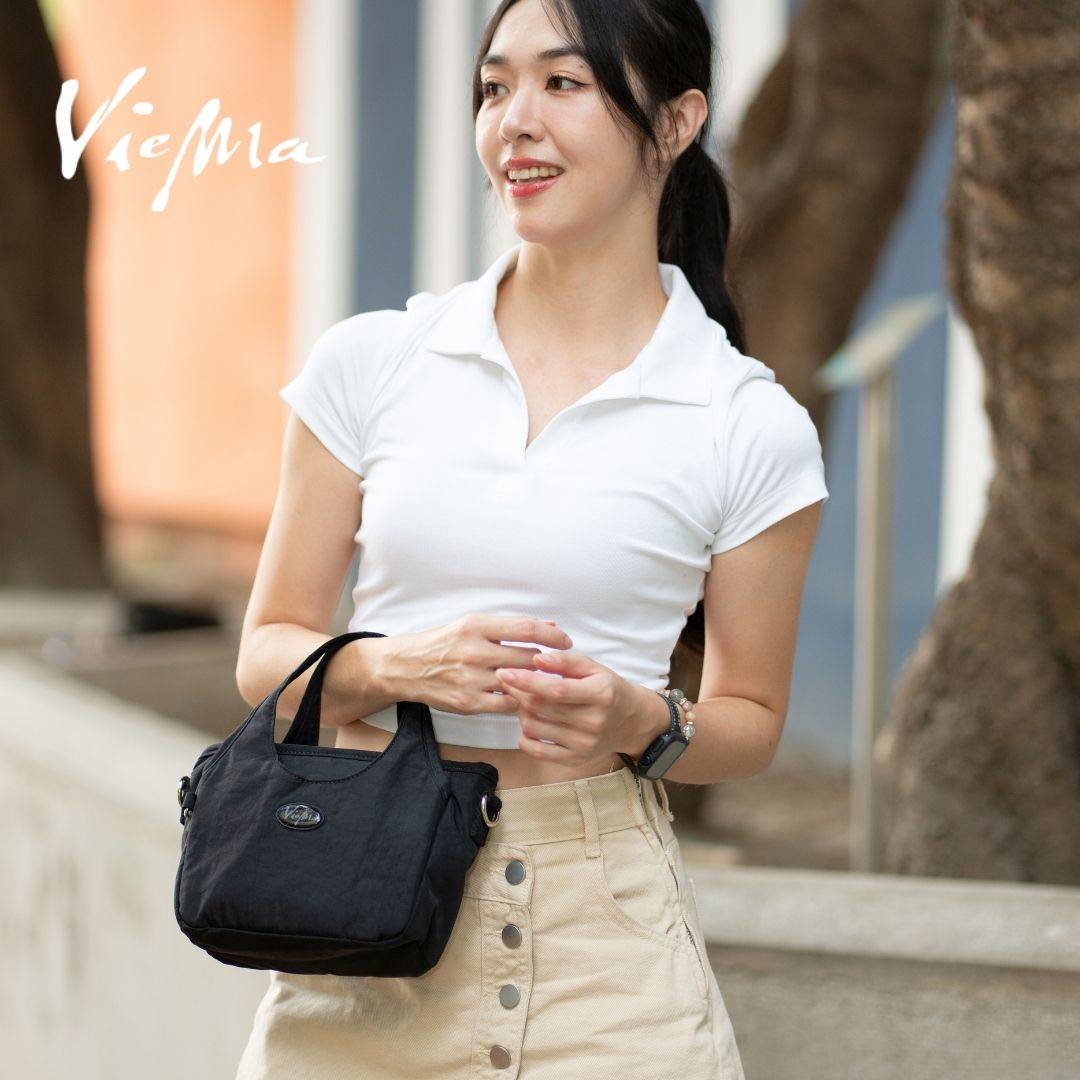 日系迷你手提包小廢包-黑8594