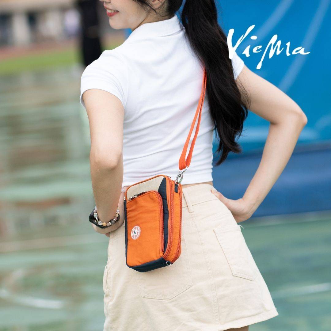 日本限定口袋長夾收納斜背包-和歌山柑橘7273