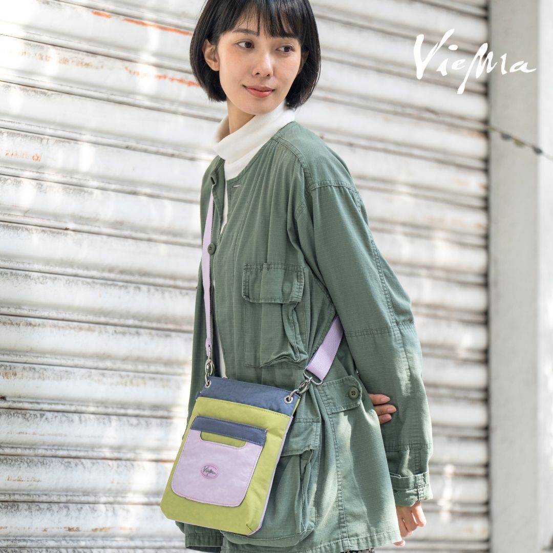 日本三色糰子口袋悠遊包-抹茶紫羅蘭 (1417)