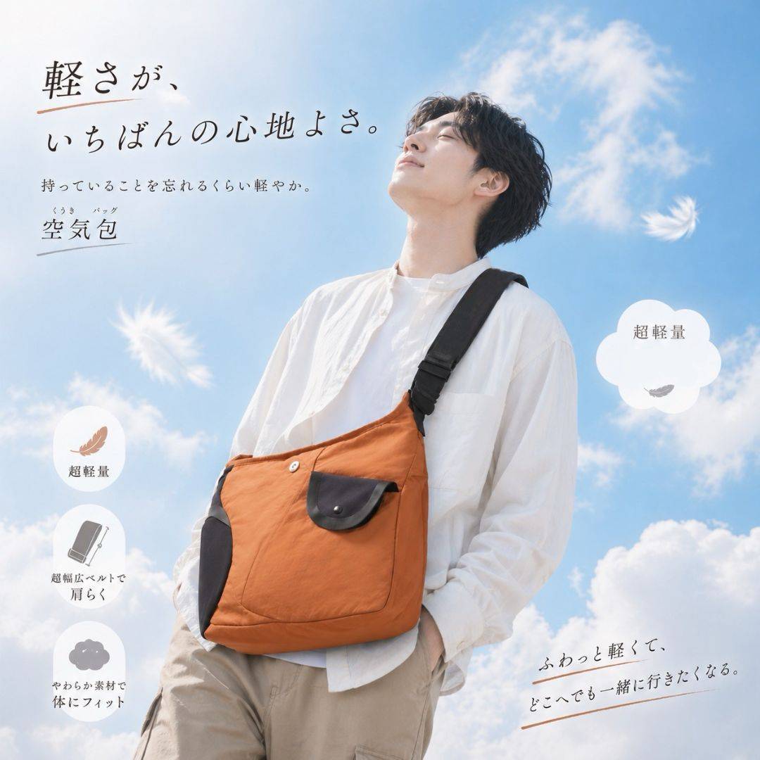 【獨家商品】【男女好評】日本東京空氣包-2尺寸6顏色(7314)