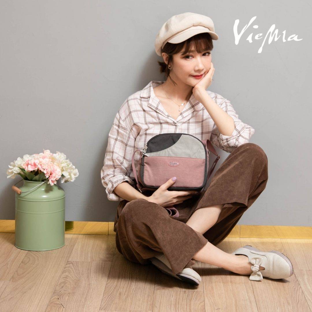 【熱銷補貨】輕日系三層小圓豆腐包-粉紅( 6824)