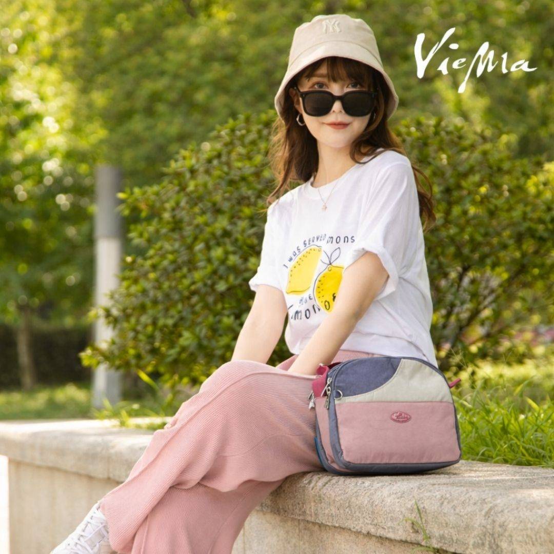 【熱銷補貨】輕日系三層小圓豆腐包-粉紅( 6824)