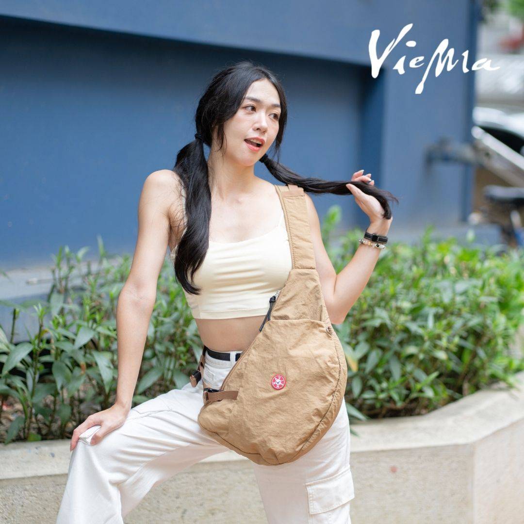 東京職人單車半月胸包-大- 焙茶棕7316L