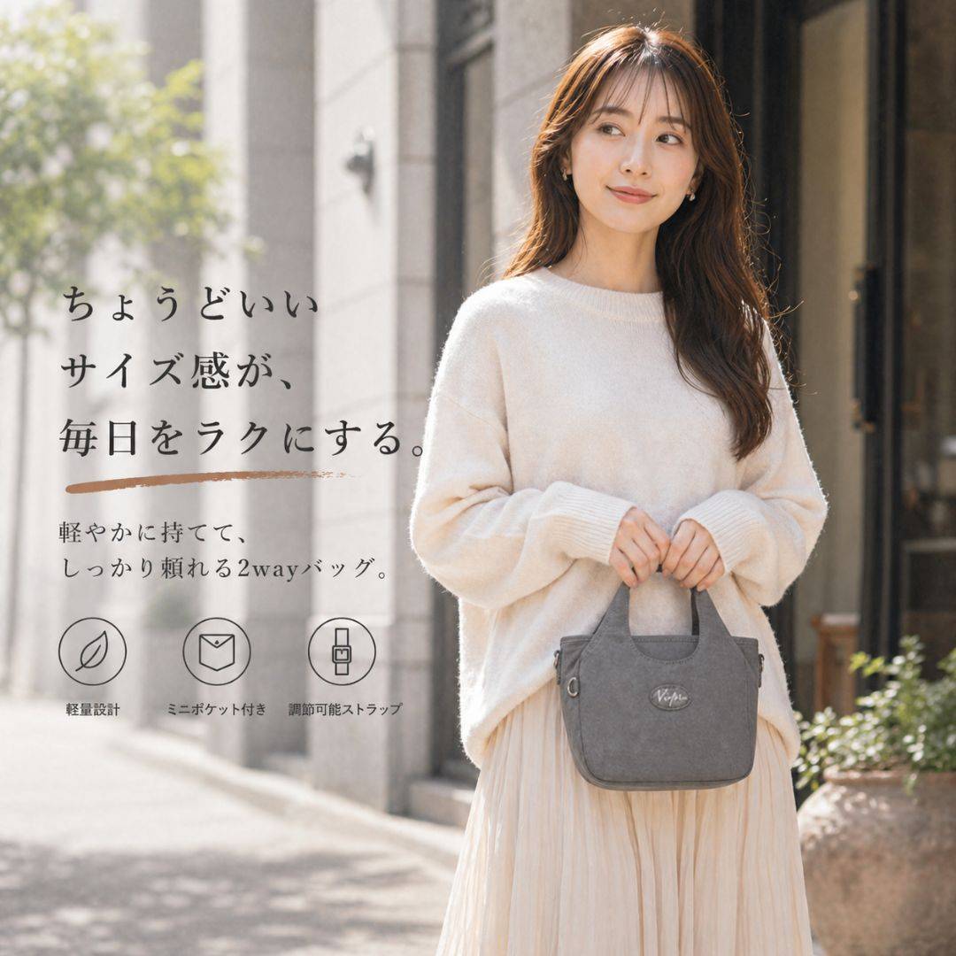 【新色上架】日系迷你手提斜背三層小包-深灰8594